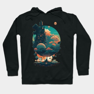 Fantasy Town Clouds Hoodie